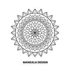 Intricate Line Art Mandala Vector Background