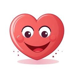 simple cartoon heart, isolated on a white background 