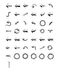 43 Arrow Indicator Pointers In Monotone With Shading