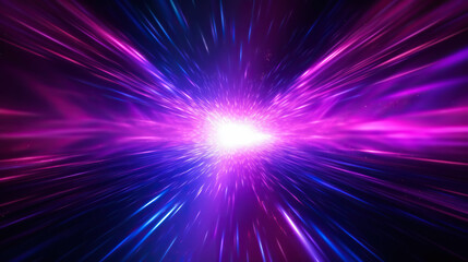 Obraz premium Lightspeed travel background. Galaxy and cosmos exploration. Generative AI