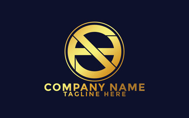 HS Logo, SH monogram logo design vector template