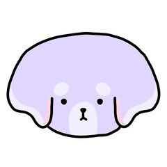 Cute Purple Dog Cartoon illustration Cute Dog Dog Sticker Cute Element Cute Sticker