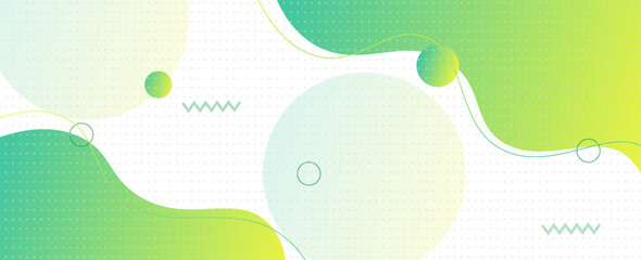 Colorful template banner with gradient color. Design with liquid shape.