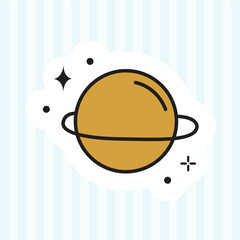 cute sticker vector illustration design