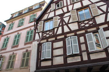 old houses in colmar in alsace (france)