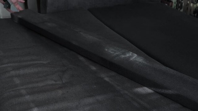 Home cleaning company for upholstered furniture. Removal of dirty stains and stains from furniture upholstery. Washing vacuum cleaner. Copy space for text