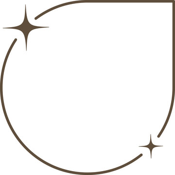 recommend clip art: Aesthetic frame with stars. Minimal y2k outline graphic design with sparkles. Abstract arches borders. Trendy boho geometric template.