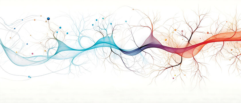 Wonders of Nerve Fibers,intricate world of nerve fibers,Generated with AI.