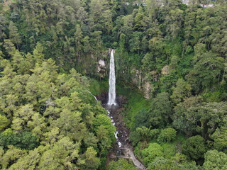 waterfall in the mountains