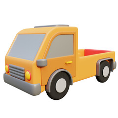 3D Pickup Truck Illustration