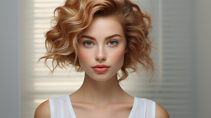 fashion beauty modern women's health care Glamorous skin care and make-up, glamorous makeup lip color lipstick, sexy seductive eyelashes, skin trend, eye shadow, skin care, stylish beauty.