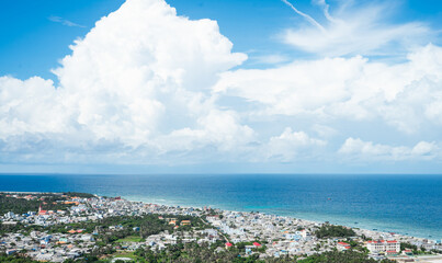 Panoramic view of Phu Quy Binh Thuan island of Vietnam from above
