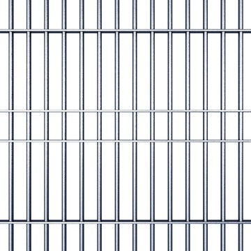 Prison/jail cell bars isolated.