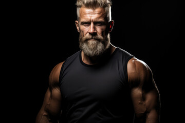 Fototapeta premium Strong Bodybuilder Fitness Trainer - AI Generated