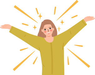 excited happy people