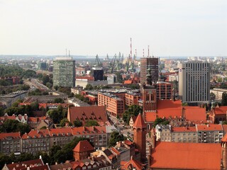 Blick von der Marinekirche auf Danzig