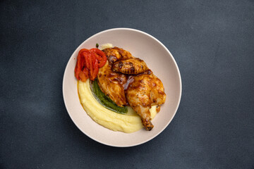 Delicious meat dish in a restaurant 