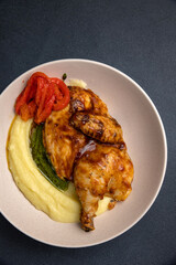 Delicious meat dish in a restaurant 