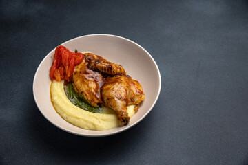 Delicious meat dish in a restaurant 