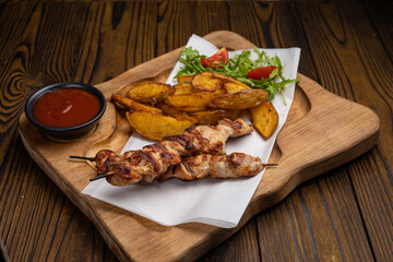 Delicious meat dish in a restaurant 