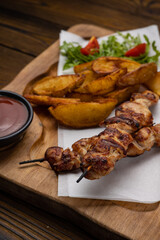 Delicious meat dish in a restaurant 