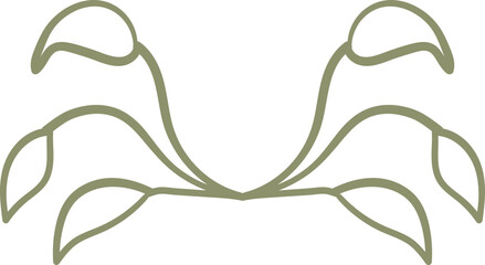 natural floral doodle ornament