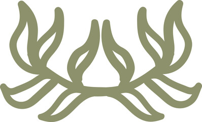 natural floral doodle ornament