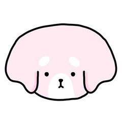 Cute Pink Dog Cartoon illustration Cute Dog Dog Sticker Cute Element Cute Sticker