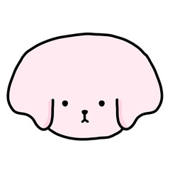 Cute Pink Dog Cartoon illustration Cute Dog Dog Sticker Cute Element Cute Sticker