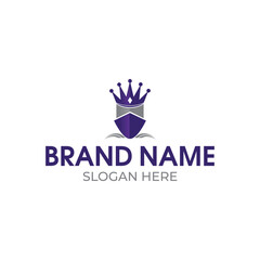 crown and ship logo design