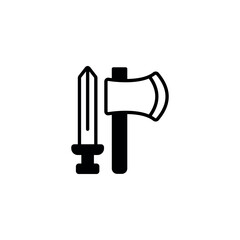 Battle icon design with white background stock illustration