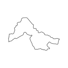 Kwara state map, administrative division of the country of Nigeria. Vector illustration.