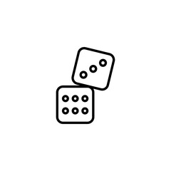 Dice icon design with white background stock illustration