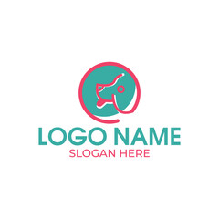 Minimal dog logo design
