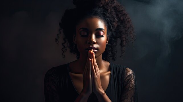Black Woman Pray Images – Browse 46,006 Stock Photos, Vectors, and