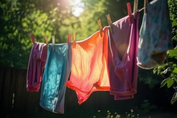 Washes clothes dries rope. Generate Ai