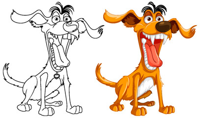 Crazy Dog Open Mouth