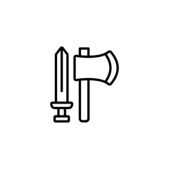 Battle icon design with white background stock illustration