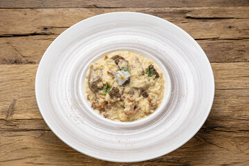 Delicious pasta in a restaurant 