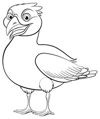 Seagull Outline Coloring