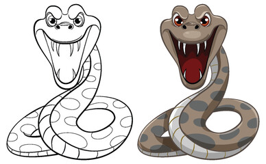 Python Snake Coloring Page