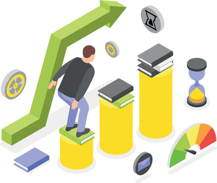 Personal Growth Isometric Composition