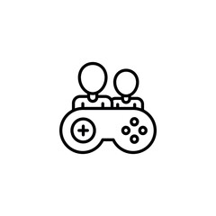 Multiplayer Game icon design with white background stock illustration