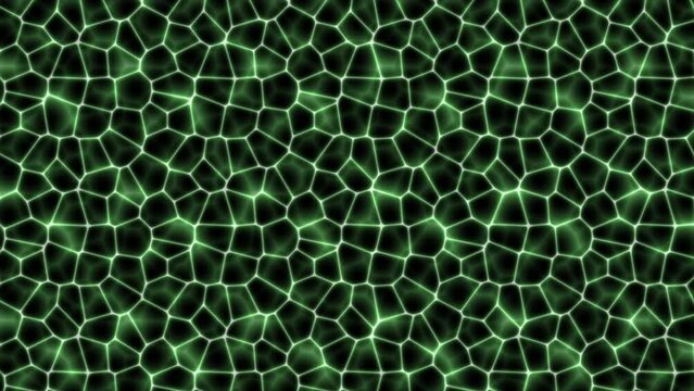 Green mosaic pattern animated abstract background loop