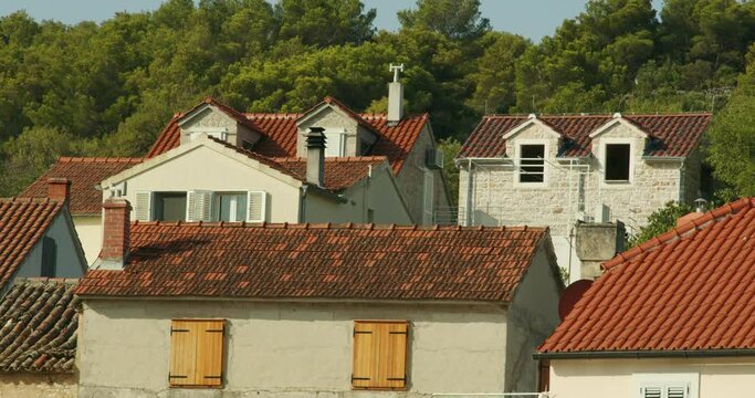 Zlarin town on Zlarin, the Adriatic Sea in Croatia