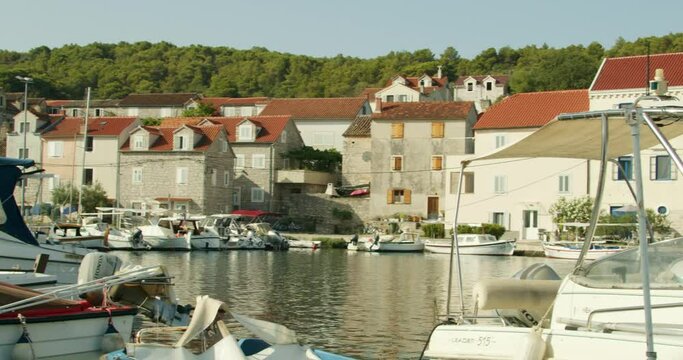Zlarin town on Zlarin, the Adriatic Sea in Croatia