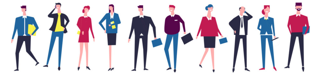 Business people wearing stylish formal clothes