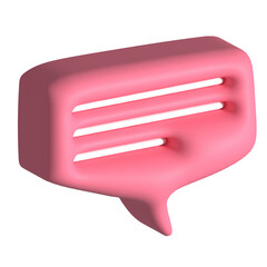 Blank speech bubble 3d