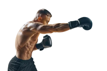 Boxing, gloves and portrait of man for sports exercise, strong muscle or mma training. Male boxer, workout, training © USM Photography