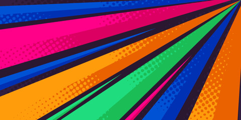 full color modern background theme with comic pop art style